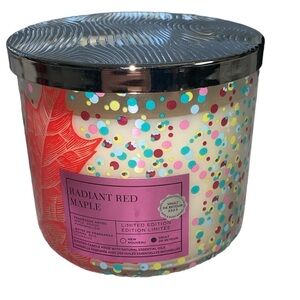 Bath & Body Works 3 wick candle Radiant Red Maple 2023 Limited Edition New